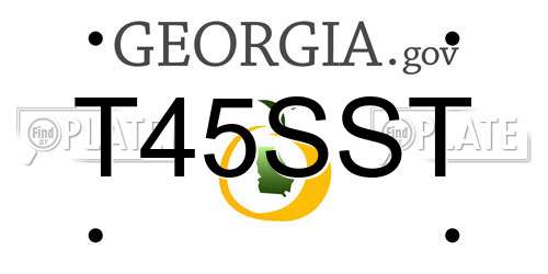 T45SST Georgia License Plate