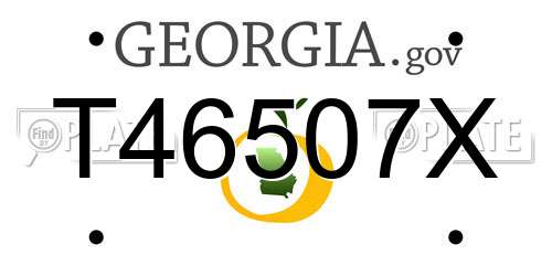 T46507X Georgia License Plate