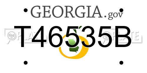 T46535B Georgia License Plate