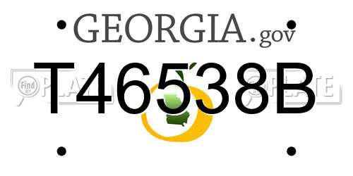 T46538B Georgia License Plate