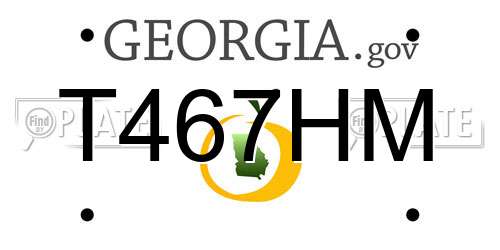 T467HM Georgia License Plate