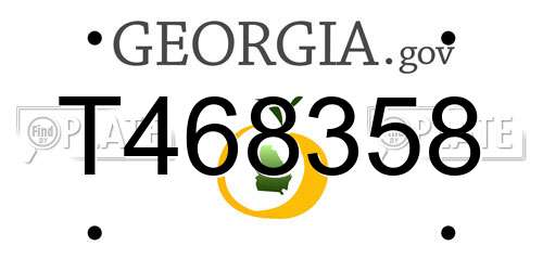 T468358 Georgia License Plate