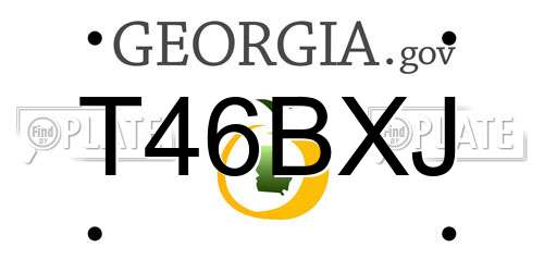 T46BXJ Georgia License Plate
