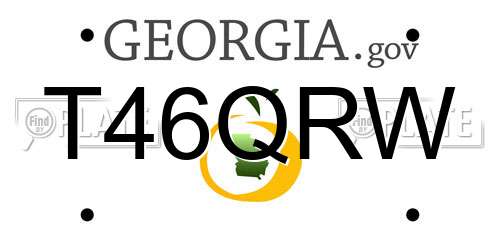 T46QRW Georgia License Plate