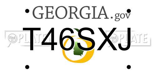 T46SXJ Georgia License Plate