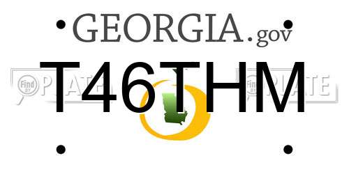 T46THM Georgia License Plate