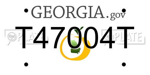 T47004T Georgia License Plate