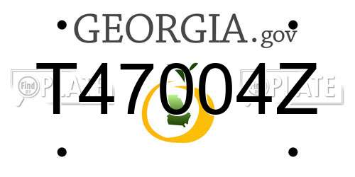 T47004Z Georgia License Plate