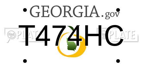 T474HC Georgia License Plate