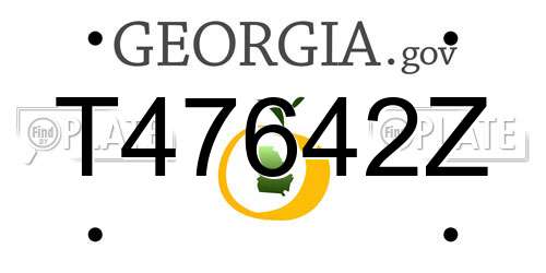 T47642Z Georgia License Plate
