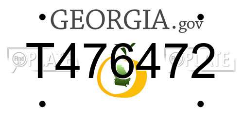 T476472 Georgia License Plate