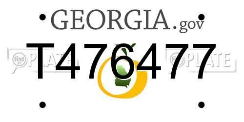 T476477 Georgia License Plate