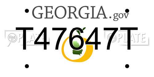 T47647T Georgia License Plate