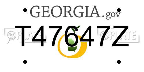 T47647Z Georgia License Plate
