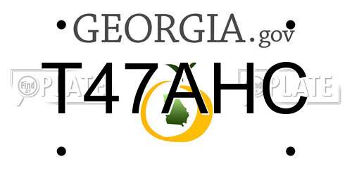 T47AHC Georgia License Plate