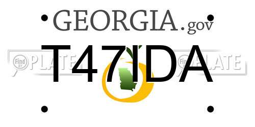 T47IDA Georgia License Plate
