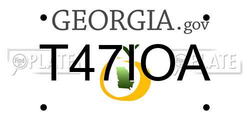 T47IOA Georgia License Plate