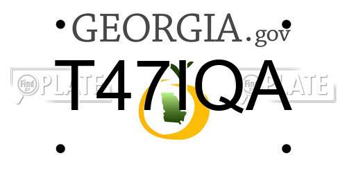 T47IQA Georgia License Plate