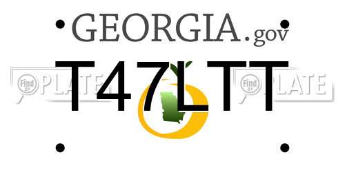T47LTT Georgia License Plate