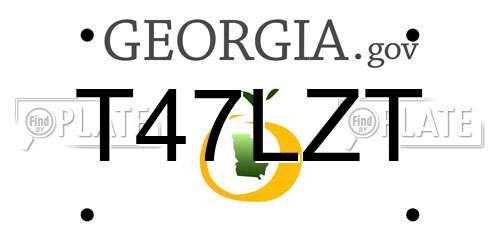 T47LZT Georgia License Plate