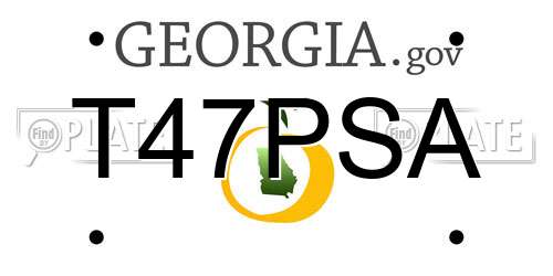 T47PSA Georgia License Plate