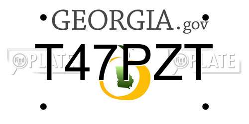 T47PZT Georgia License Plate