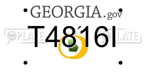 T4816I Georgia License Plate