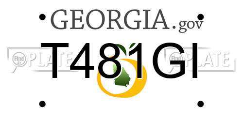 T481GI Georgia License Plate