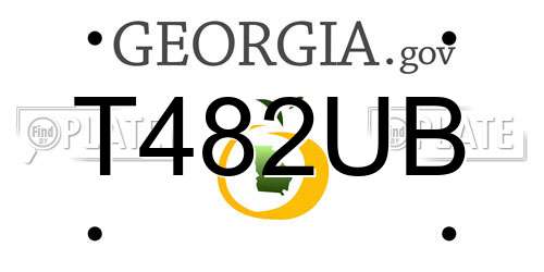 T482UB Georgia License Plate