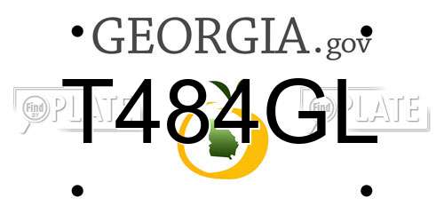 T484GL Georgia License Plate