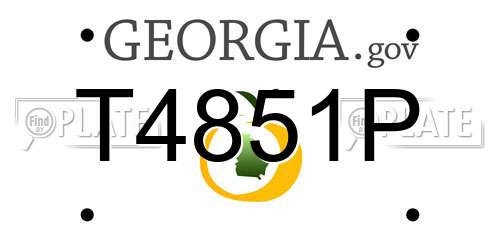 T4851P Georgia License Plate