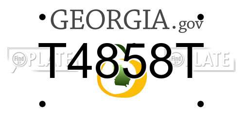 T4858T Georgia License Plate