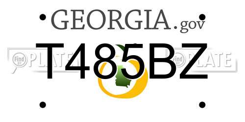 T485BZ Georgia License Plate