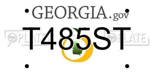 T485ST Georgia License Plate