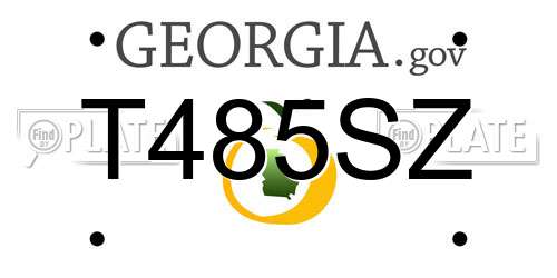 T485SZ Georgia License Plate