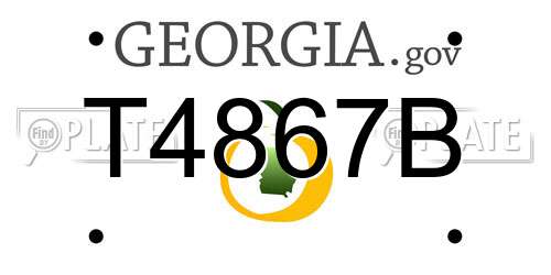 T4867B Georgia License Plate