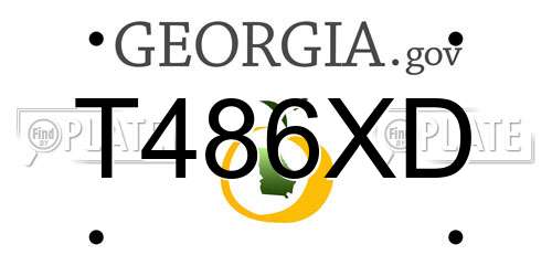 T486XD Georgia License Plate