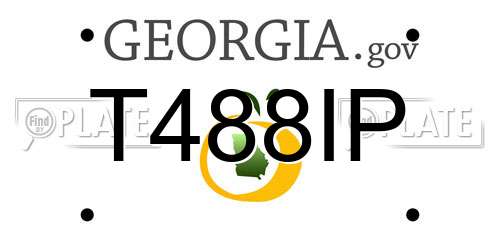 T488IP Georgia License Plate