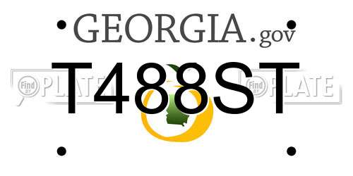 T488ST Georgia License Plate