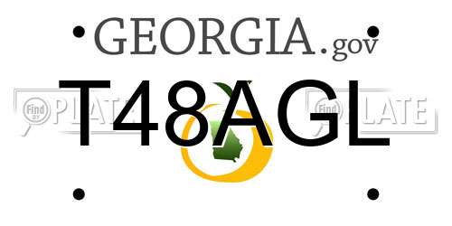 T48AGL Georgia License Plate