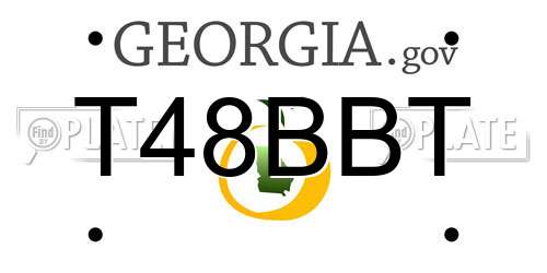 T48BBT Georgia License Plate