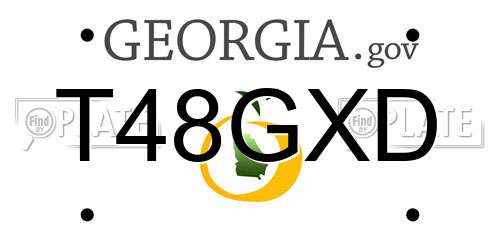 T48GXD Georgia License Plate