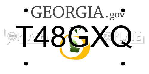 T48GXQ Georgia License Plate