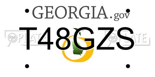 T48GZS Georgia License Plate