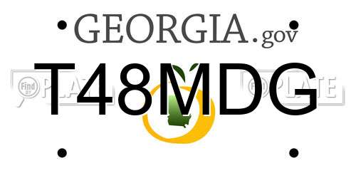 T48MDG Georgia License Plate