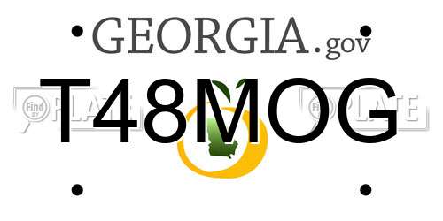T48MOG Georgia License Plate