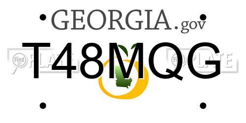 T48MQG Georgia License Plate