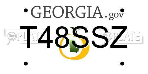 T48SSZ Georgia License Plate