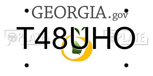 T48UHO Georgia License Plate