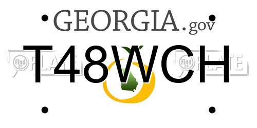 T48WCH Georgia License Plate